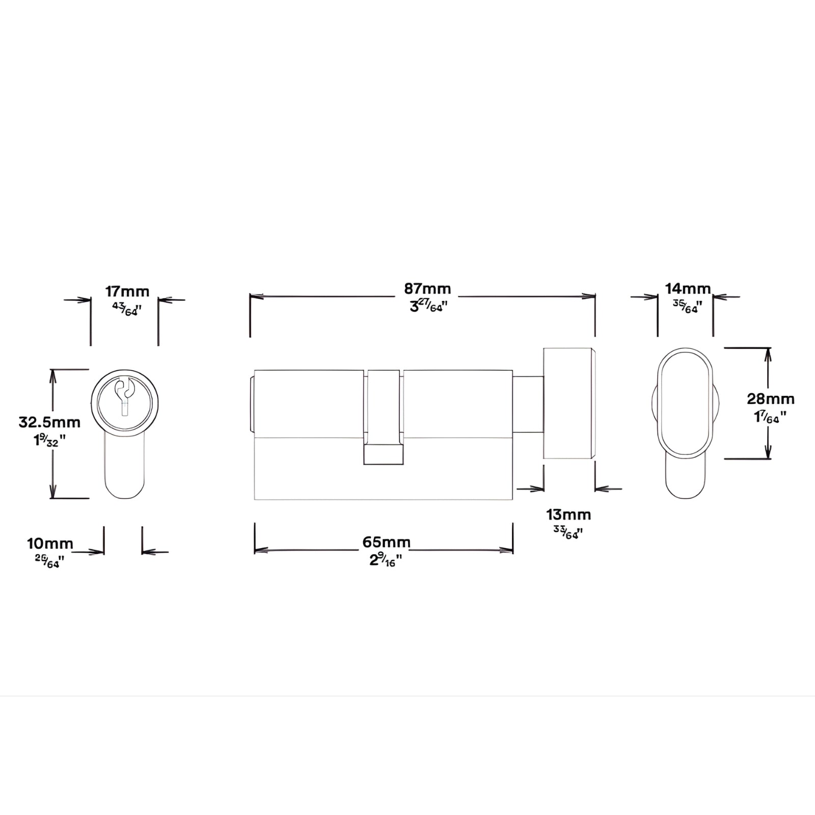 Key Thumb Iver Helsinki Lever Round Rose Entrance Kit with Separate High Security Lock Signature Brass  20621KENTR60KT - The Blue Space