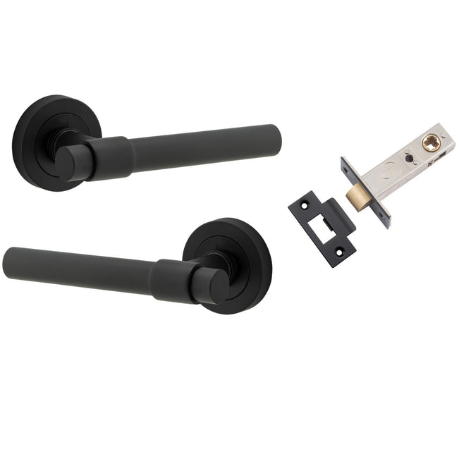 Iver Helsinki Lever Round Rose Passage Kit Matte Black  20623KPASS60 - The Blue Space