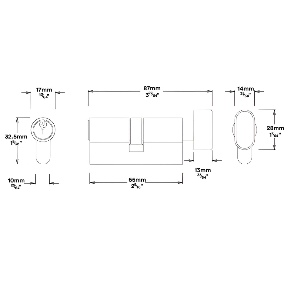 Iver Osaka Lever Oval Backplate Entrance Kit with High Security Lock Brushed Brass