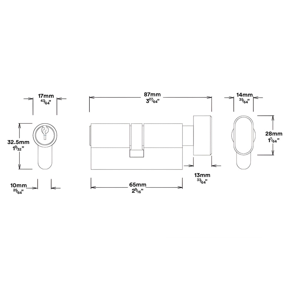 Iver Osaka Lever Round Rose Entrance Kit with Separate High Security Lock Satin Nickel