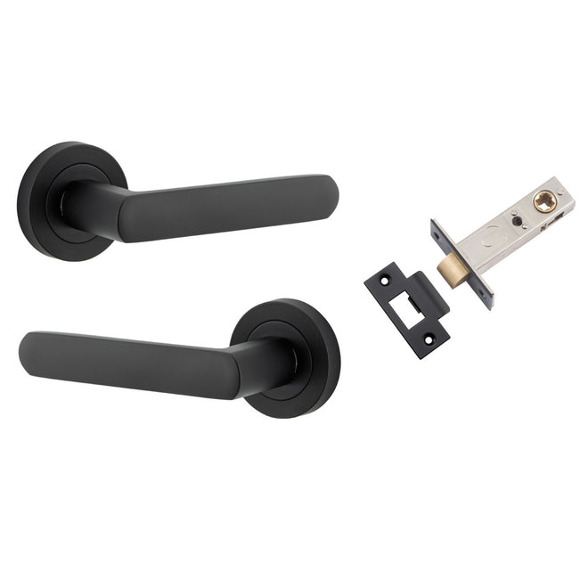 Iver Osaka Lever Round Rose Passage Kit Matte Black  20773KPASS60 - The Blue Space