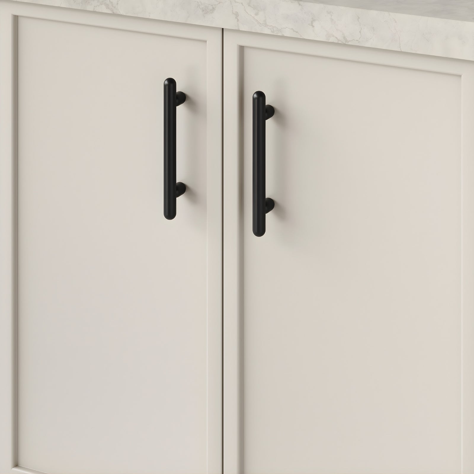 Detail1 Iver Puerto 128mm Cabinet Pull Handle Matte Black 24033 - The Blue Space