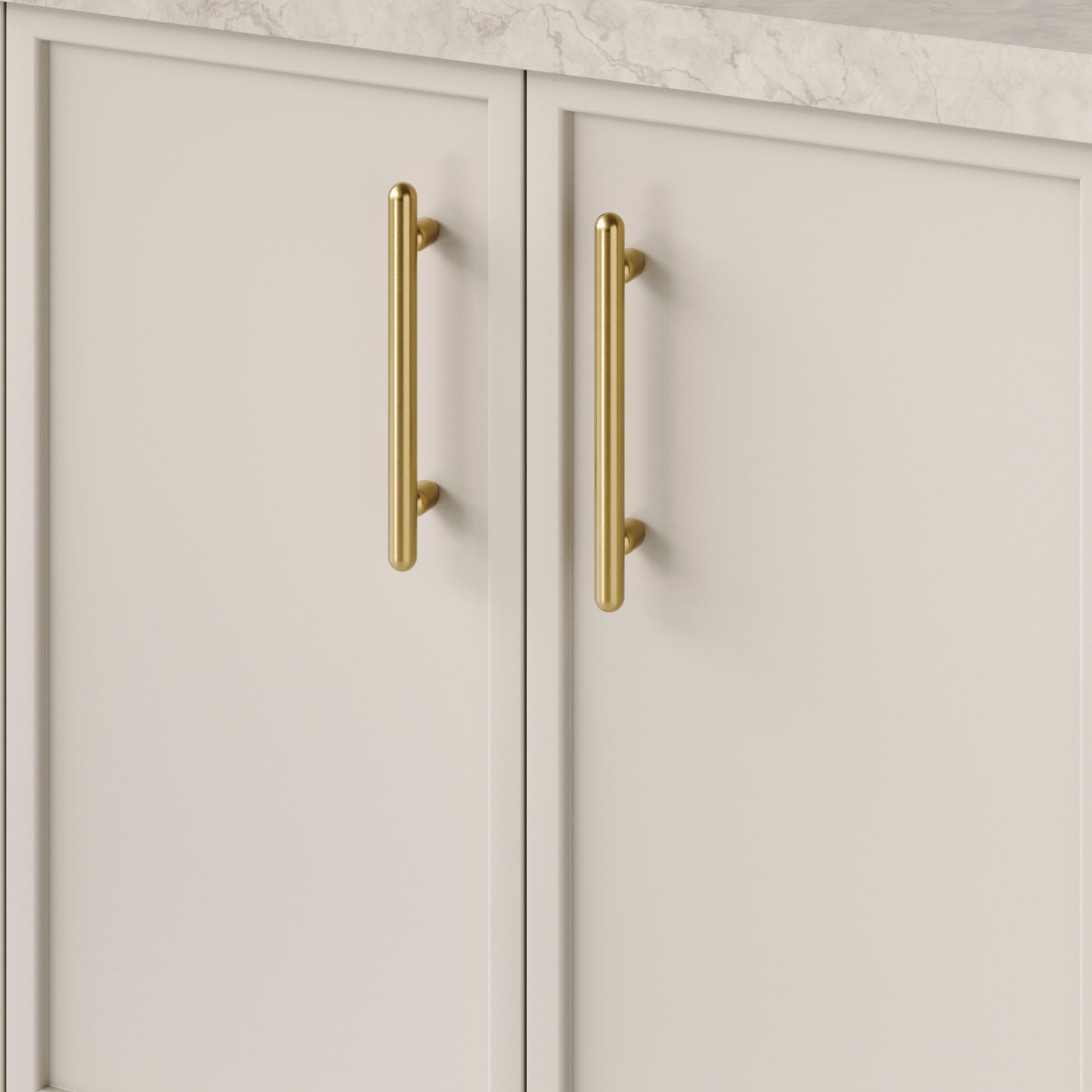 Detail1 Iver Puerto 160mm Cabinet Pull Handle Brushed Gold PVD 24040 - The Blue Space