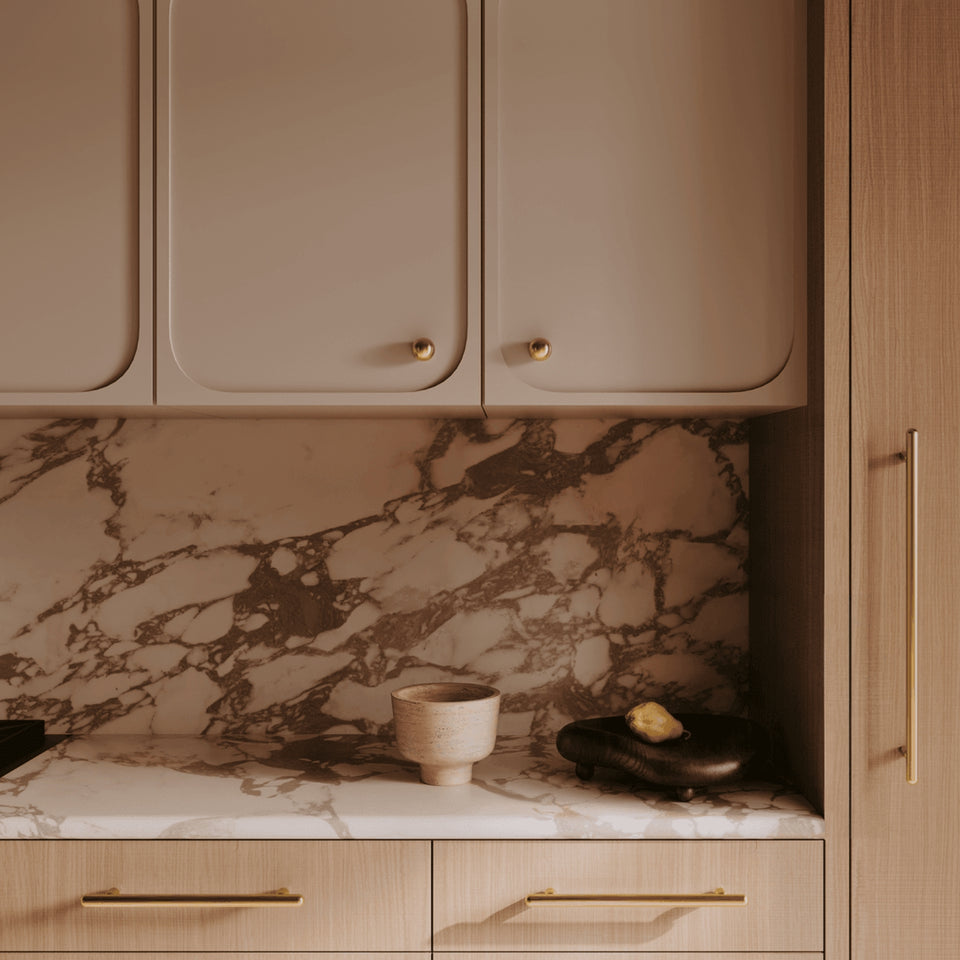Iver Puerto 256mm Cabinet Pull Handle Brushed Gold PVD