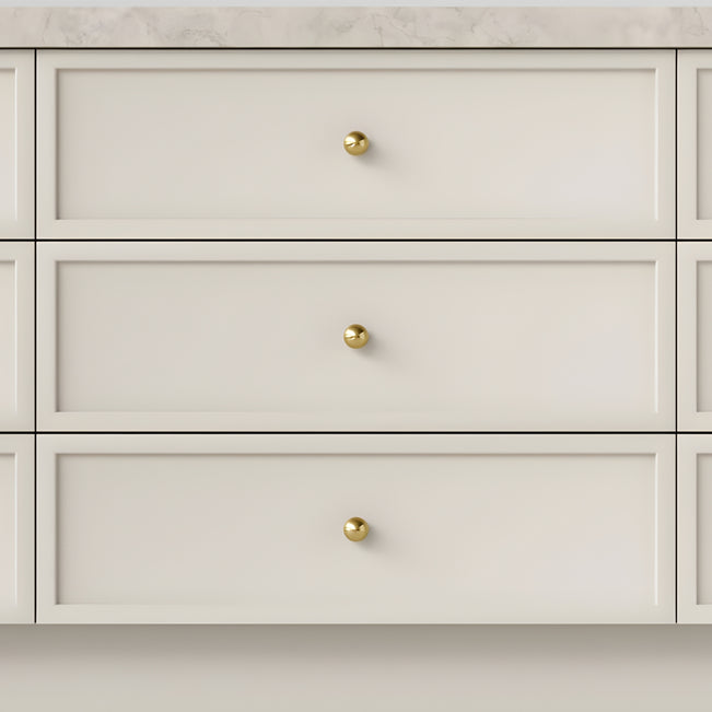 Iver Puerto 32mm Cabinet Knob Brushed Gold PVD 24080 - The Blue Space