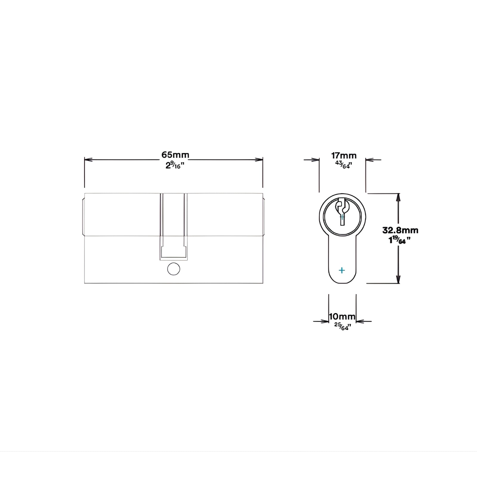 Key Iver Puerto Lever Round Rose Entrance Kit with Separate High Security Lock Key/Key Matte Black 24003KENTR60KK - The Blue Space