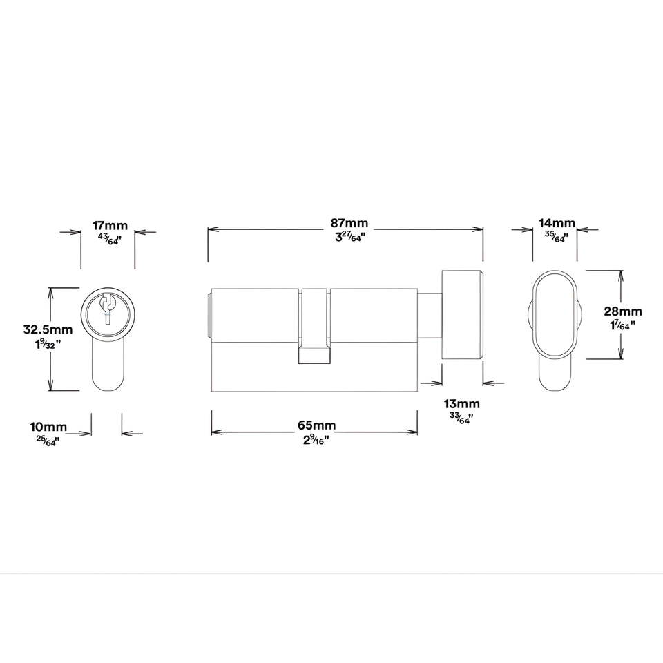 Iver Puerto Lever Round Rose Entrance Kit with Separate High Security Lock Key/Thumb Satin Nickel