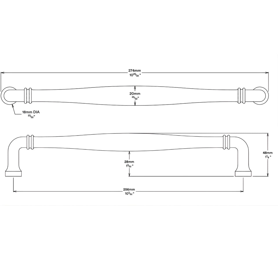 Iver Sarlat 256mm Cabinet Pull Handle Signature Brass