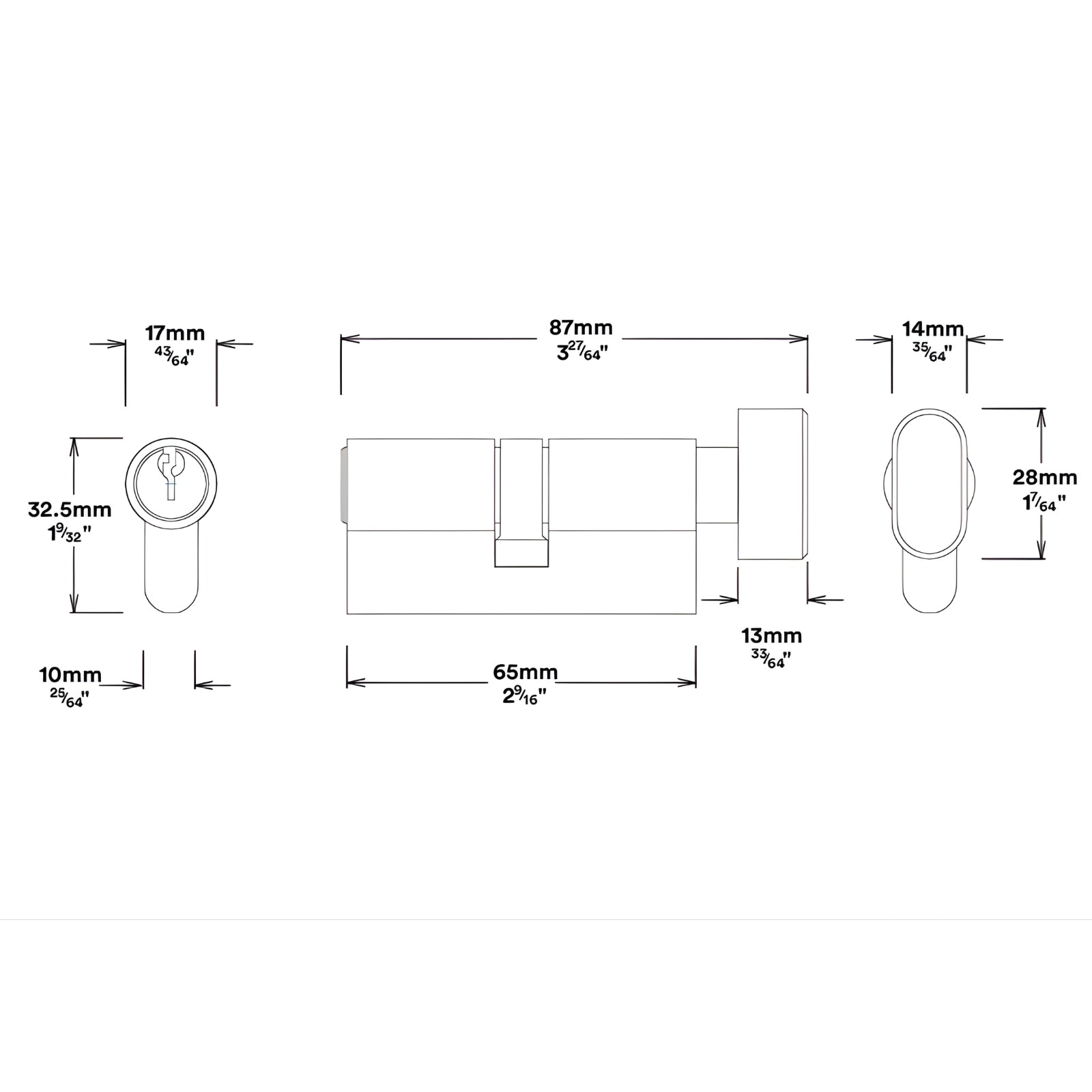 Key Thumb Iver Sarlat Lever Oval Backplate Entrance Kit with High Security Lock Signature Brass 10724KENTR60KT - The Blue Space