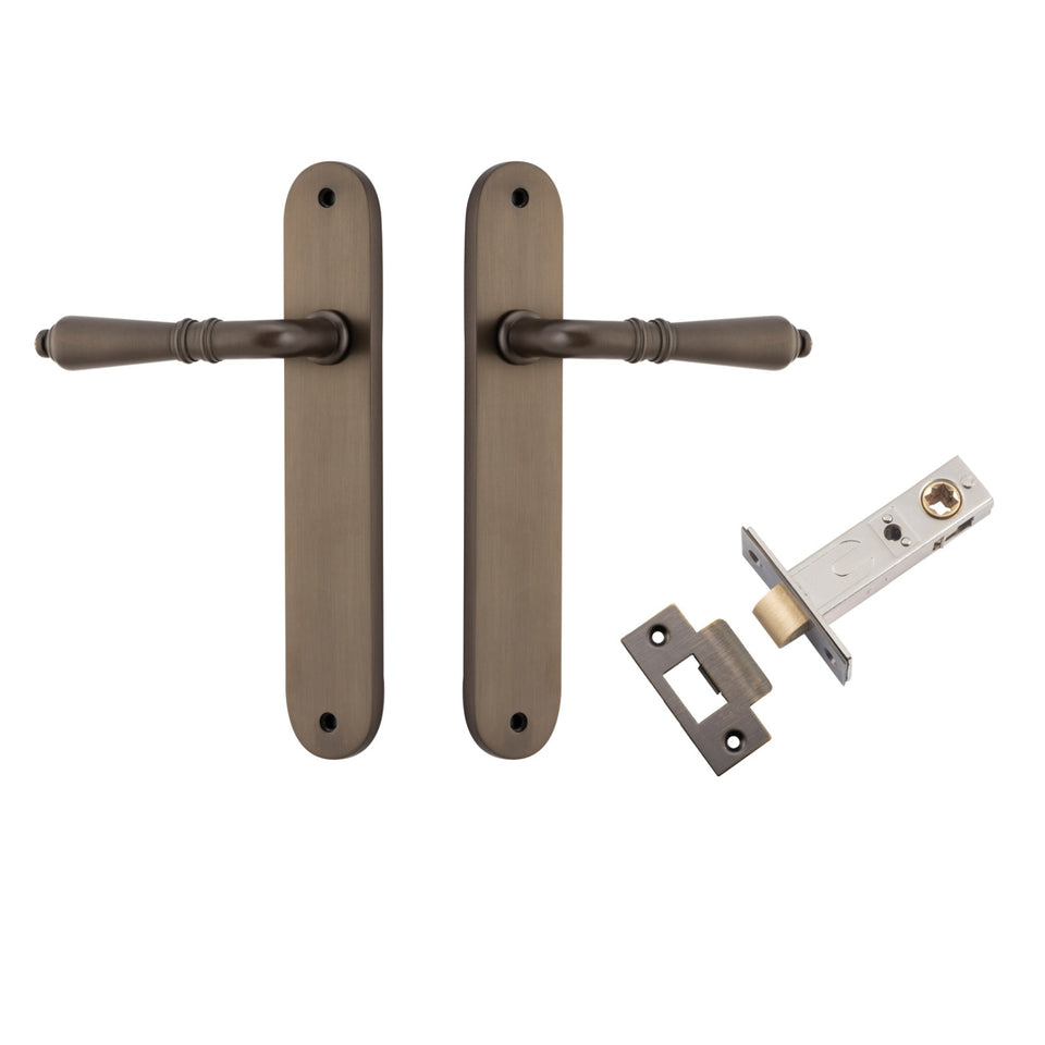Iver Sarlat Lever Oval Backplate Passage Kit Signature Brass