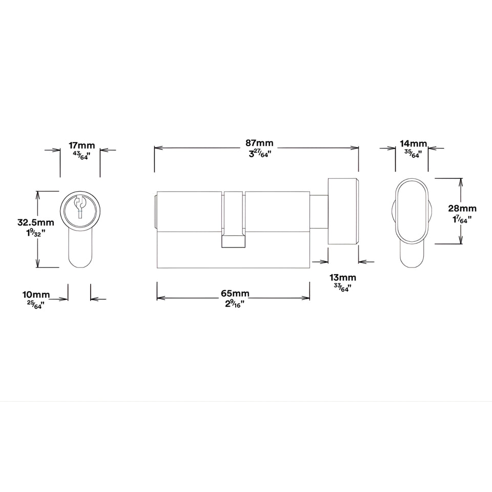 Iver Sarlat Lever Round Rose Entrance Kit with Separate High Security Lock Satin Nickel