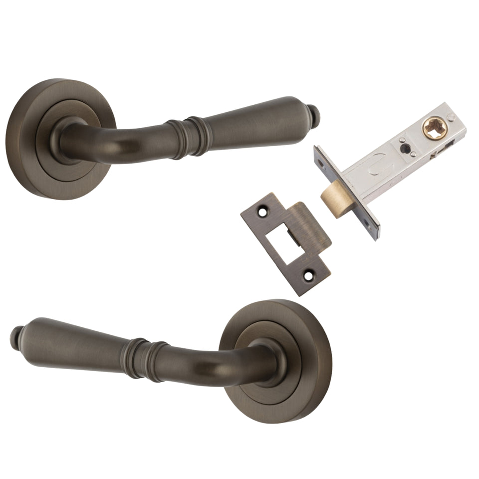 Iver Sarlat Lever Round Rose Passage Kit Signature Brass
