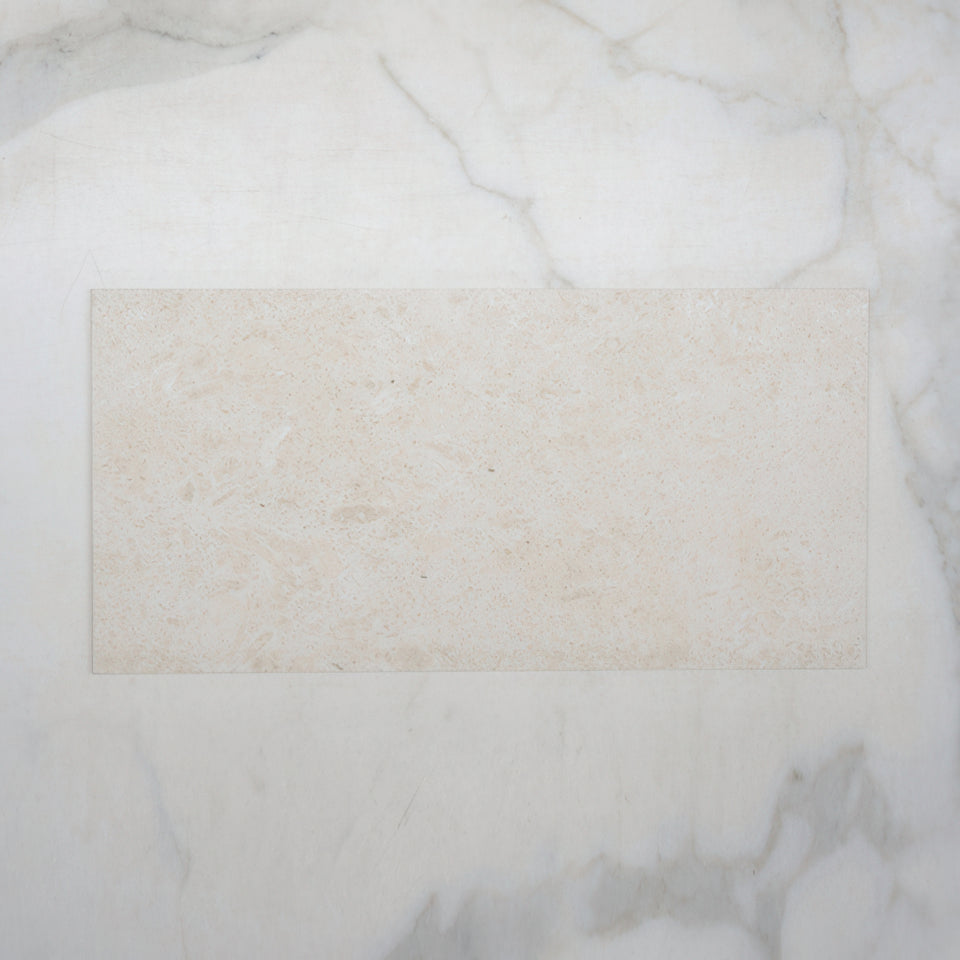 Ivory Myra Limestone Tile Matt 300 x 600 x 10mm Porcelain