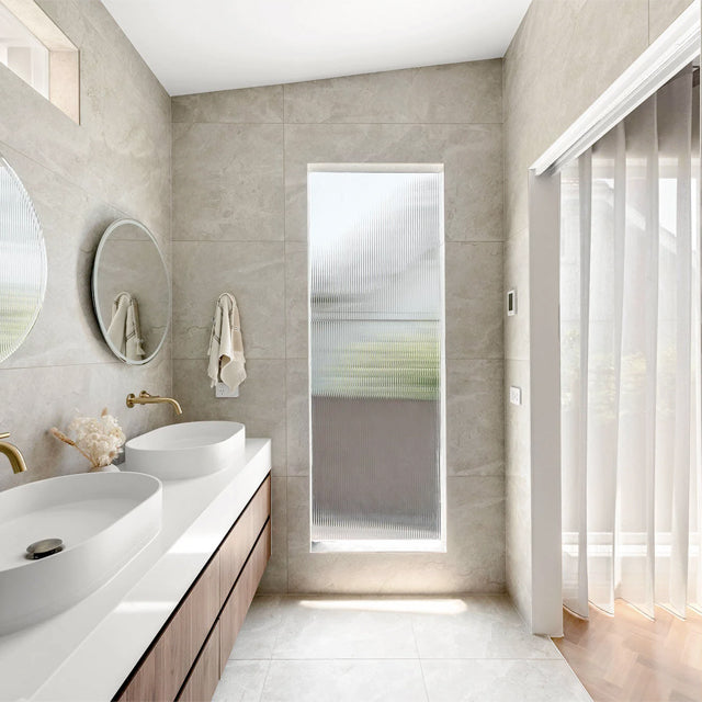 Ivory Tilly Tundra Stone Tile Matte Tech Grip 300 x 600 x 10mm Porcelain