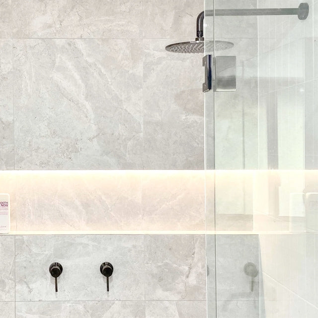 Lifestyle 1 Ivory Tilly Tundra Stone Tile Matte Tech Grip 600 x 600 x 10mm Porcelain 66TUNITG - The Blue Space