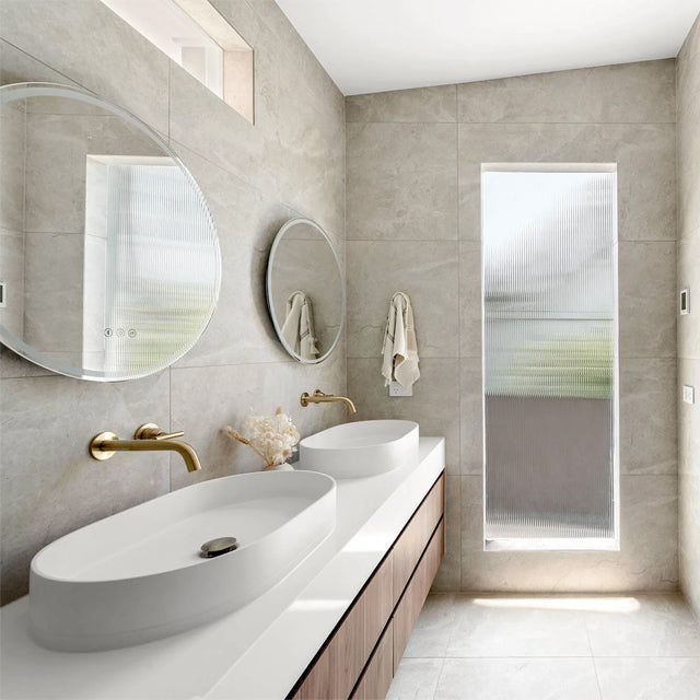 Ivory Tilly Tundra Stone Tile Matte Tech Grip 600 x 1200 x 10mm Porcelain
