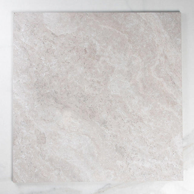 Ivory Valerie Travertine Tile P4 Tech Grip Porcelain 300 x 600