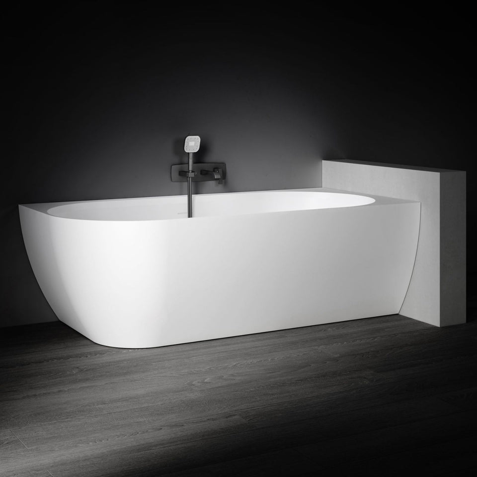 Kaskade Eleni VX106-1700 Corner Back to Wall Stone Bath Right Hand with Overflow