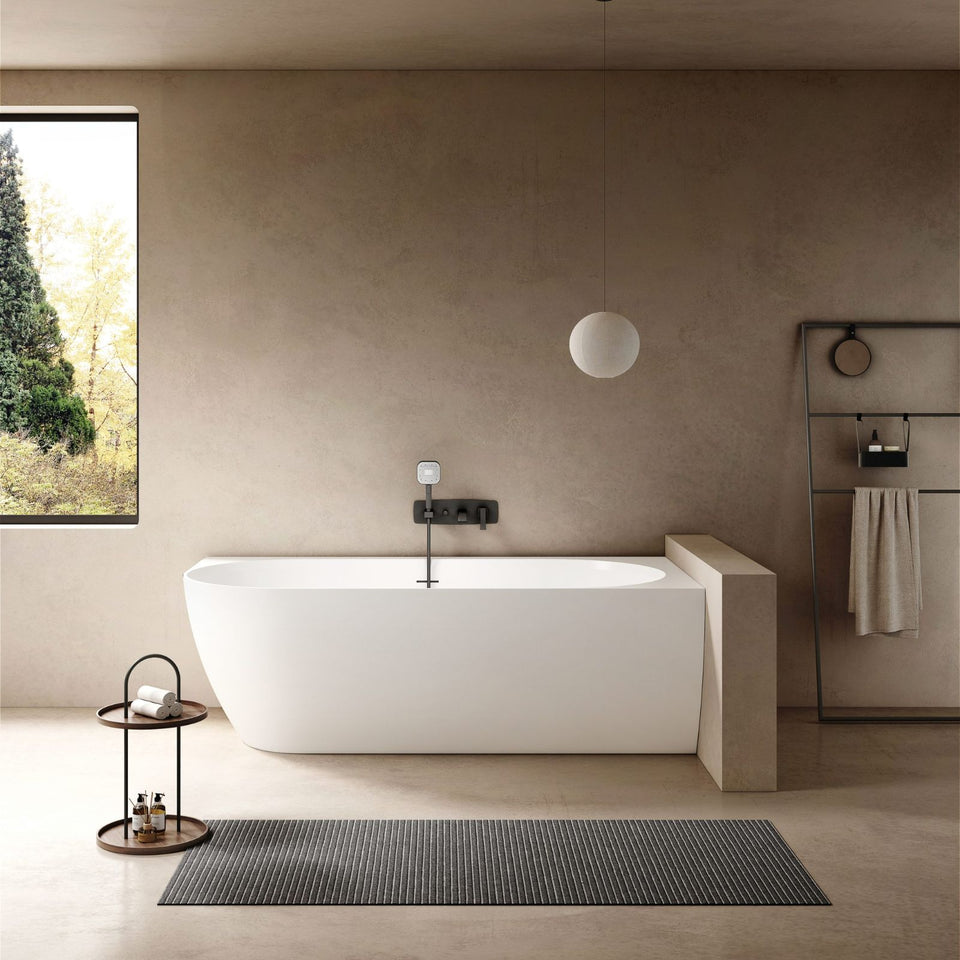 Kaskade Eleni VX106-1700 Corner Back to Wall Stone Bath Right Hand with Overflow