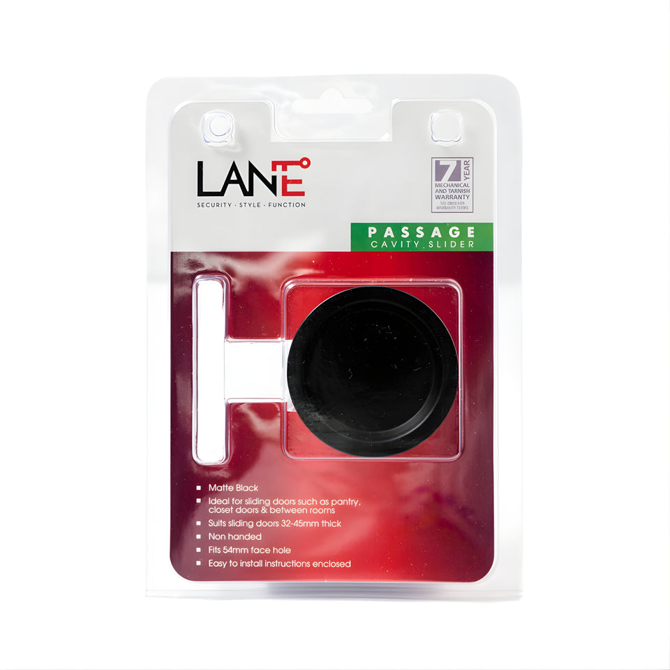 Lane Cavity Slider Passage Round Matte Black