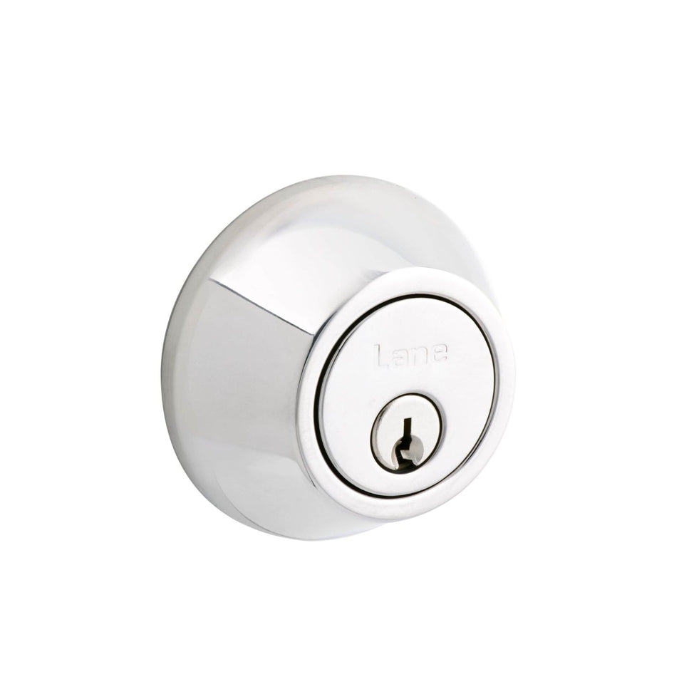 Lane Double Cylinder Deadbolt RD Polished Stainless Steel