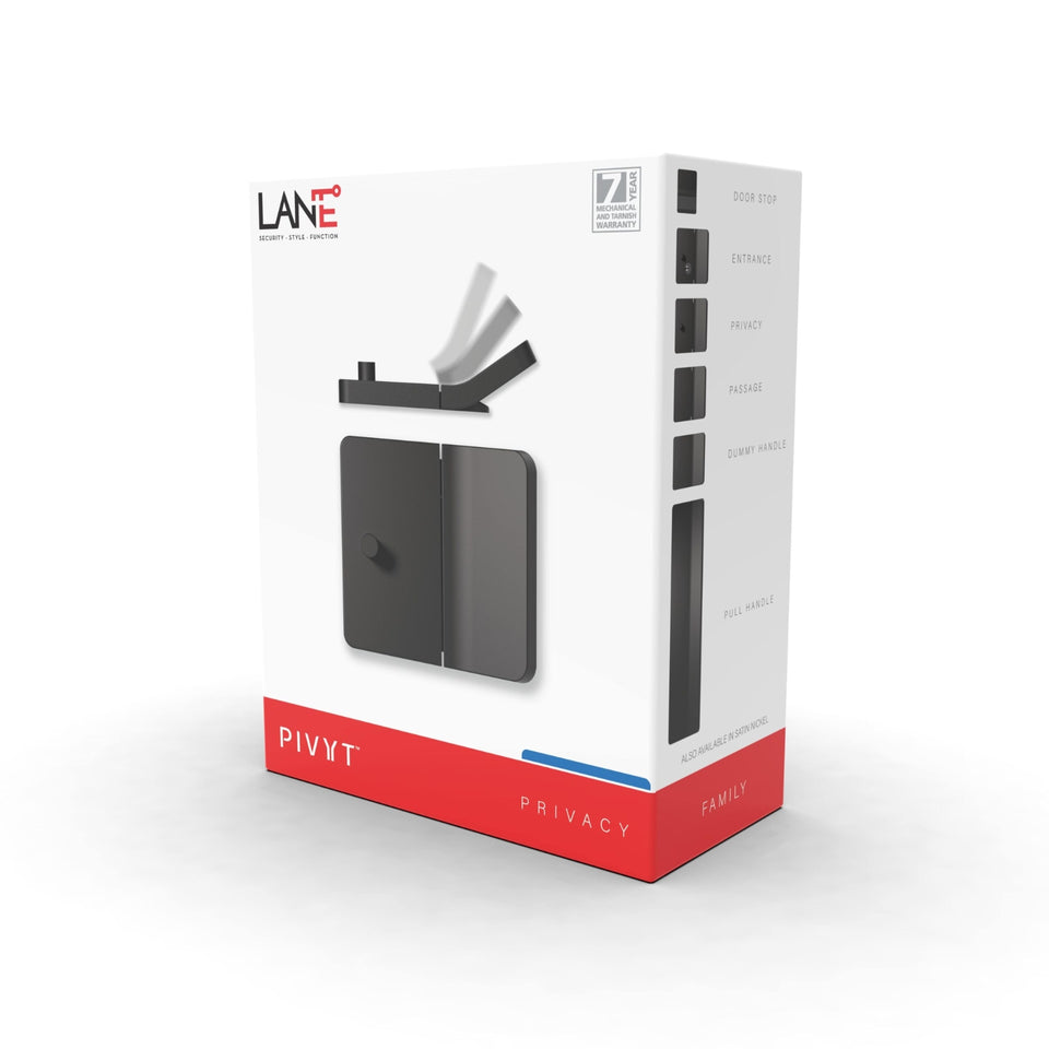 Lane PIVYT" Privacy Lever Set Matte Black