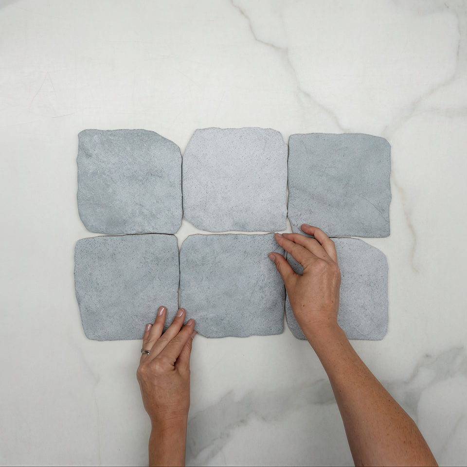 Light Grey Settlers Cobble Stone 150 x 150mm Porcelain