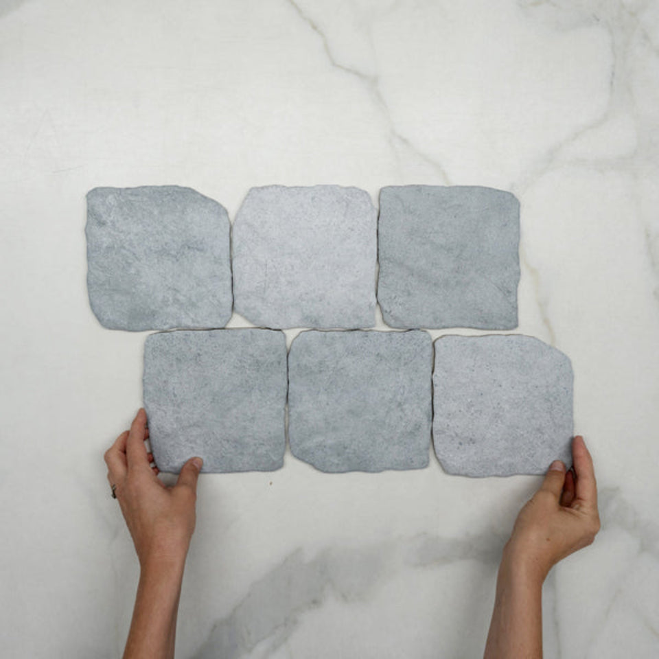 Light Grey Settlers Cobble Stone 150 x 150mm Porcelain