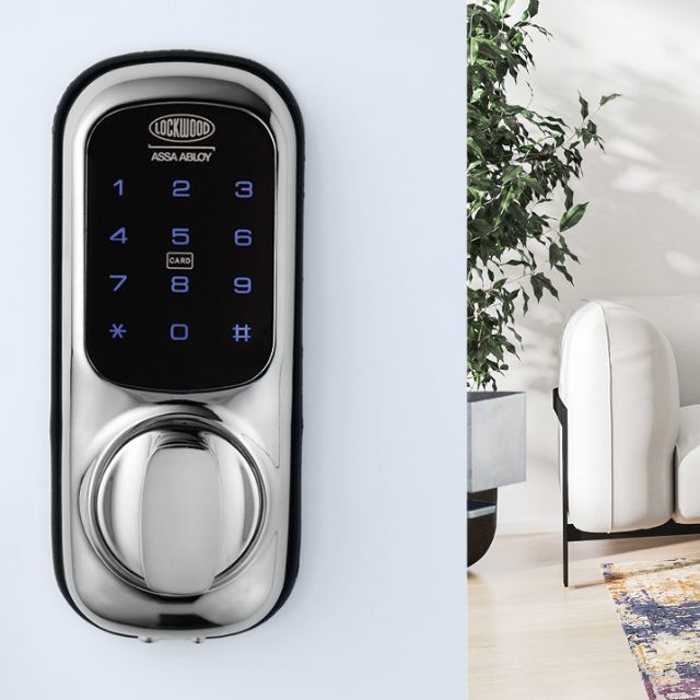 Lockwood 001 Touch Plus Smart Deadlatch Chrome Plate