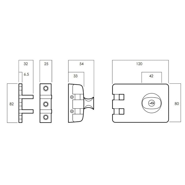 Lockwood 355 Double Cylinder Deadlock Matte Black