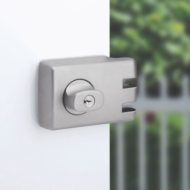Lockwood 355 Double Cylinder Deadlock Satin Chrome Pearl