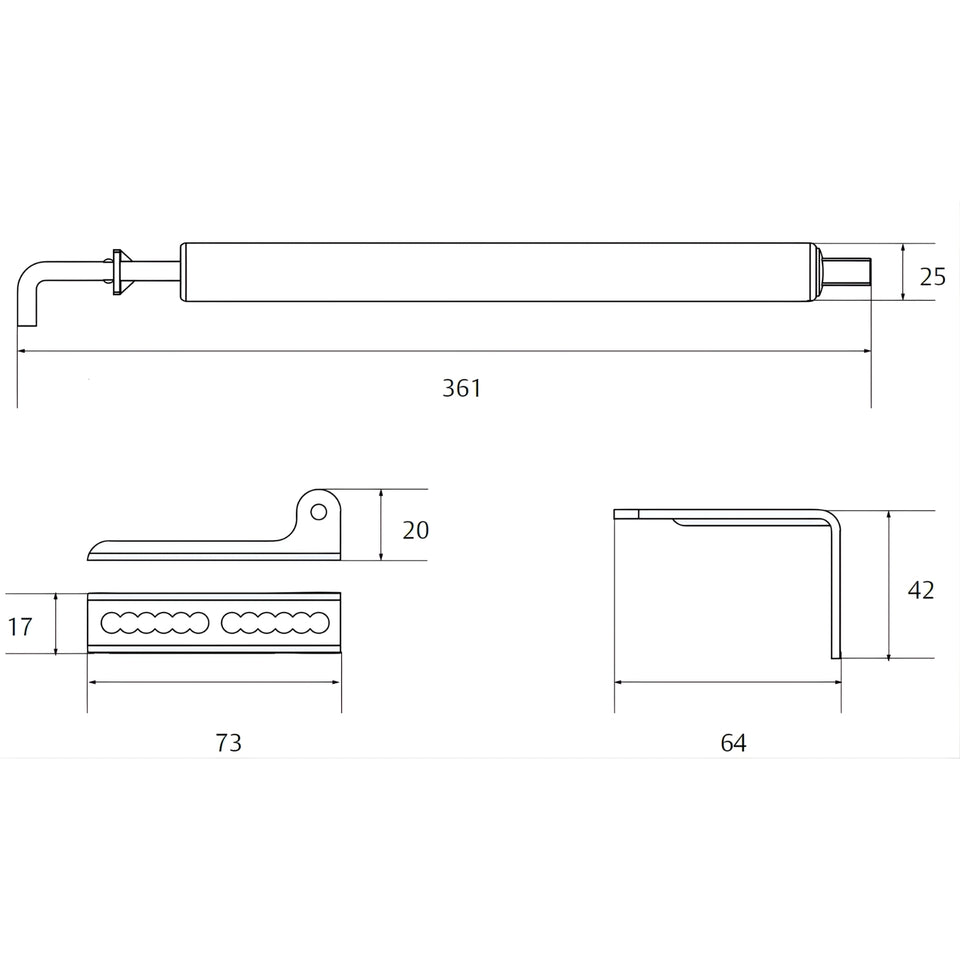 Lockwood Hydraulic Screen Door Closer White