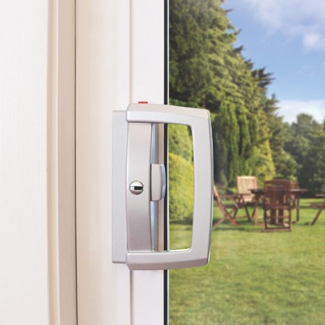 Lifestyle Lockwood Onyx Dual Handed Patio Sliding Door Lock Silver 9A1A2/5PSILDP - The Blue Space