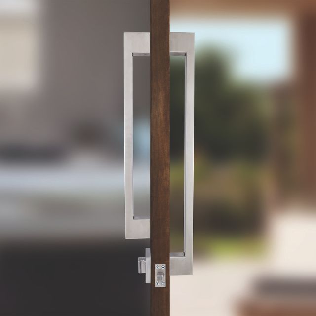 Lockwood Paradigm Pull Handle Lockset - Double Cylinder Deadbolt Stainless Steel