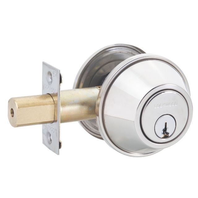 Lockwood Symmetry 7107 Double Cylinder Deadbolt Satin Stainless Steel 7107SSSDP - The Blue Space