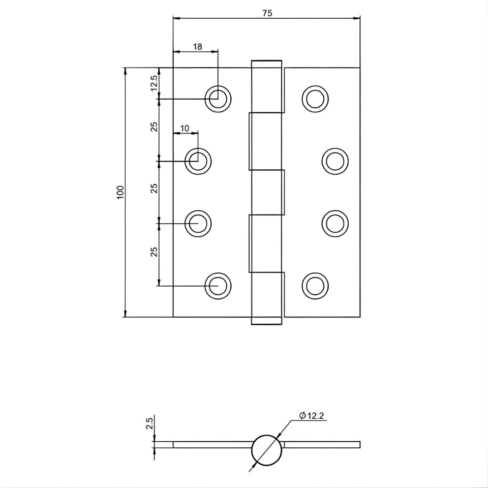 Lockwood Vivid 100mm Loose Pin Hinge Satin Brass