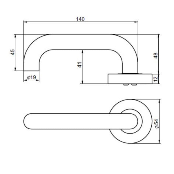 Lockwood Vivid V2 Passage Lever Door Handle Set Round Rose Satin Brass