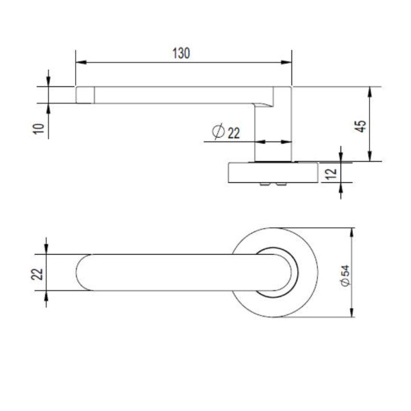 Lockwood Vivid V3 Passage Lever Door Handle Set Round Rose Satin Bronze