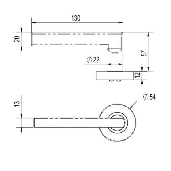 Lockwood Vivid V4 Passage Lever Door Handle Set Round Rose Satin Bronze