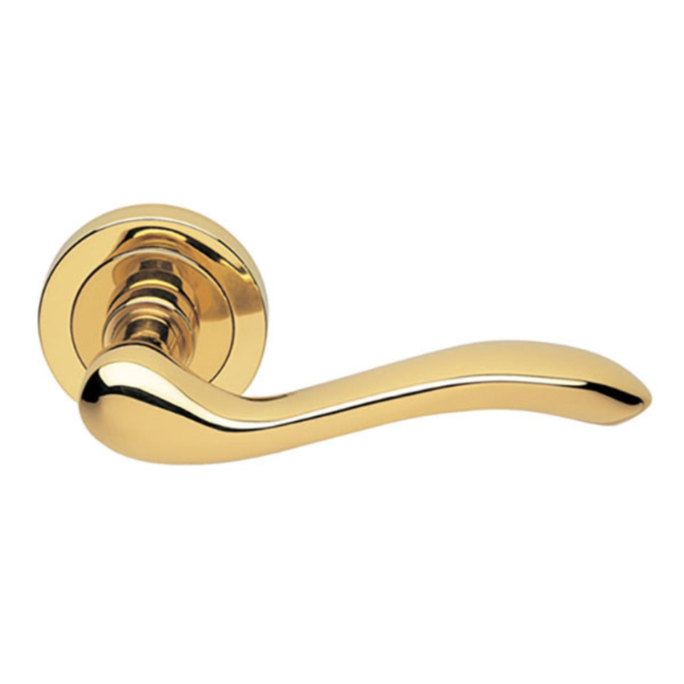 Manital Erica Passage Door Handle Set Polished Brass