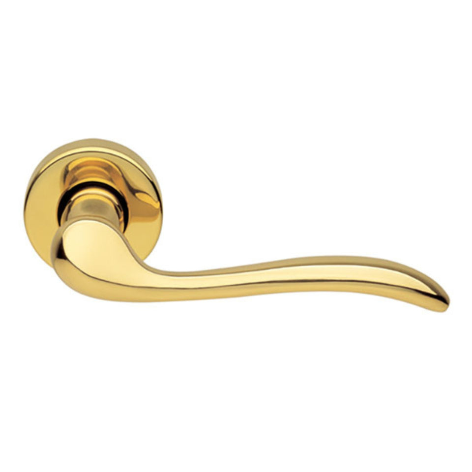 Manital Tosca Passage Door Handle Set Polished Brass