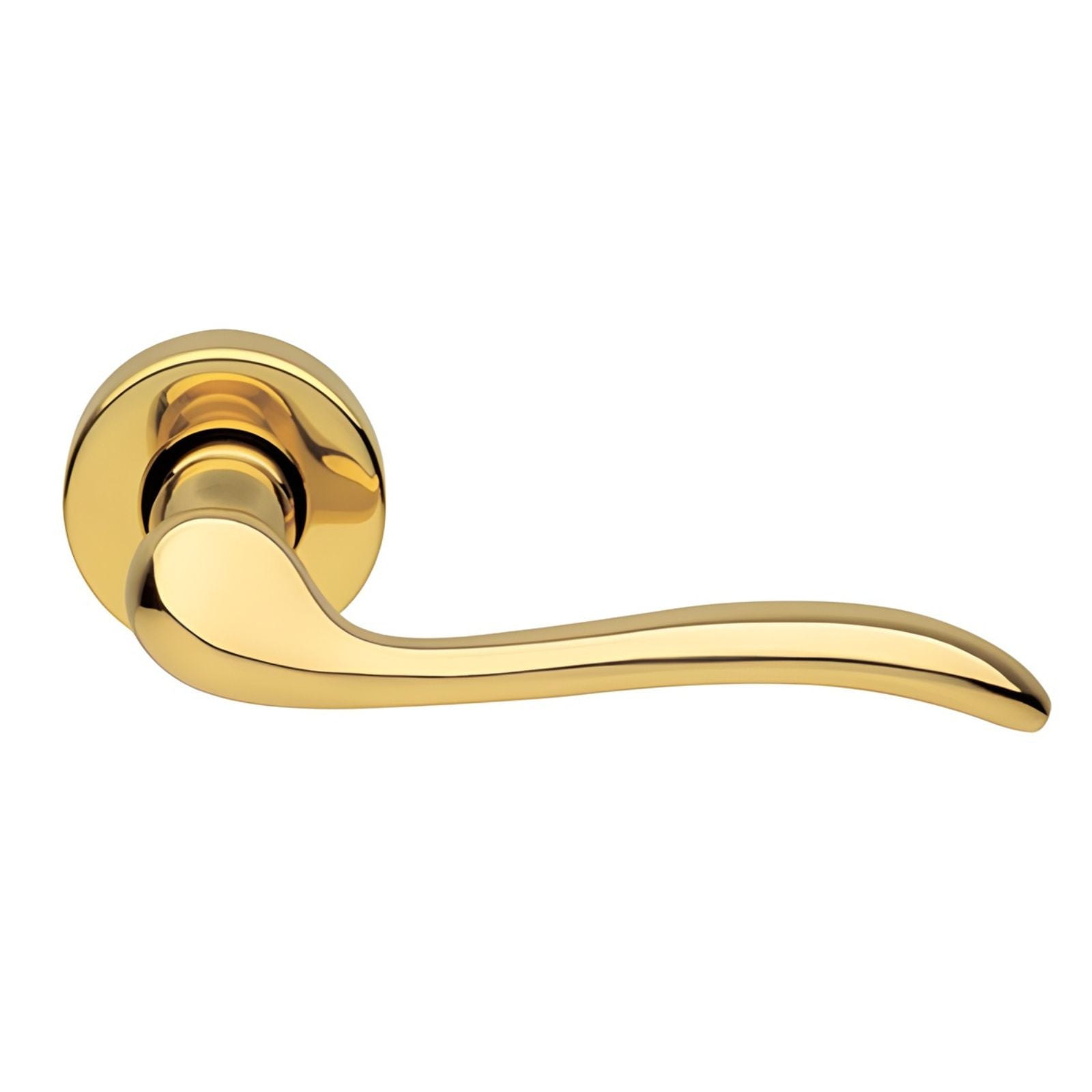 Manital Tosca Privacy Door Handle Set Polished Brass MAN-TSPF-OTL-PB - The Blue Space