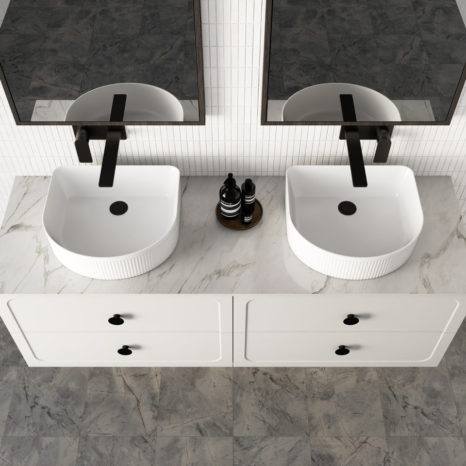 Marquis Camden Wall Hung Vanity with Caesarstone, Vasari or Dekton Top