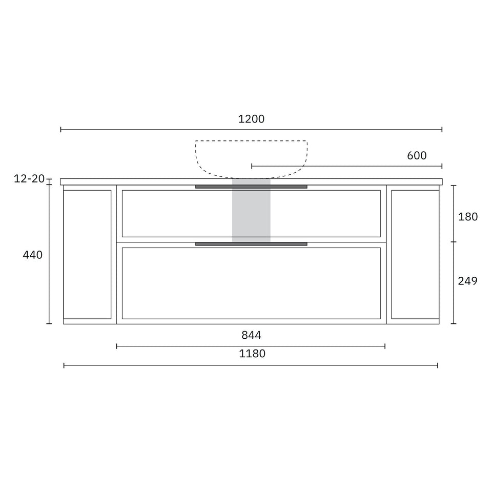 Marquis Reef Wall Hung Vanity with Symphony Top