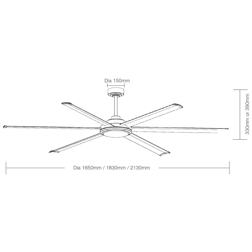 Martec Albatross II 2130mm DC Ceiling Fan Walnut