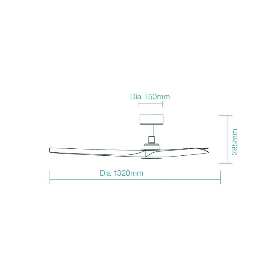 Martec Cordoba 1320mm DC Ceiling Fan Matte White/Oak