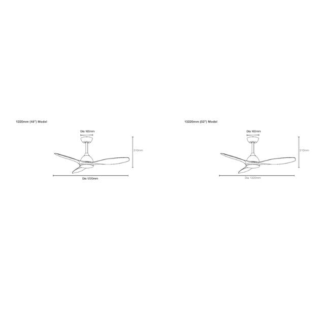 Martec Elite DC 1320mm Ceiling Fan Matt White