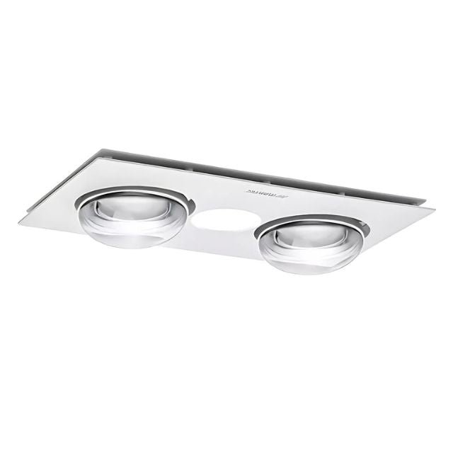 Martec Forme 2 Heat 3 in 1 Bathroom Heater Exhaust Fan with LED Downlight White