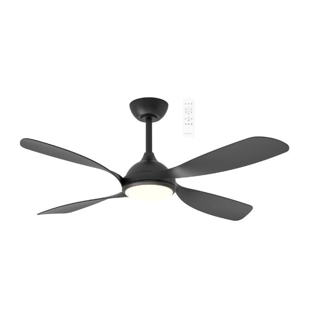 Martec Hampton DC 1320mm Ceiling Fan with LED Light Matt Black