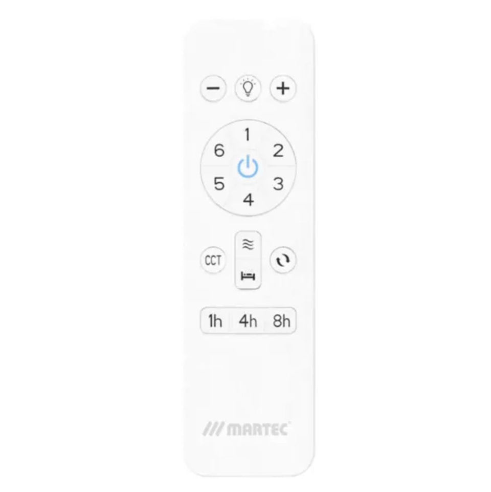 Martec Newport 1420mm DC Ceiling Fan with LED Light Matte White/Oak